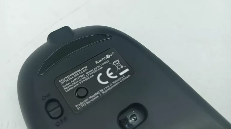 MYSZ BEZPRZEWODOWA REINSTON RGB WBUDOWANY AKUMULATOR USB 2.4 GHZ CZARNA