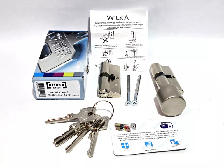 WILKA KOMPLET WKŁADEK 35/35 + G35/35 SYSTEM JEDNEGO KLUCZA