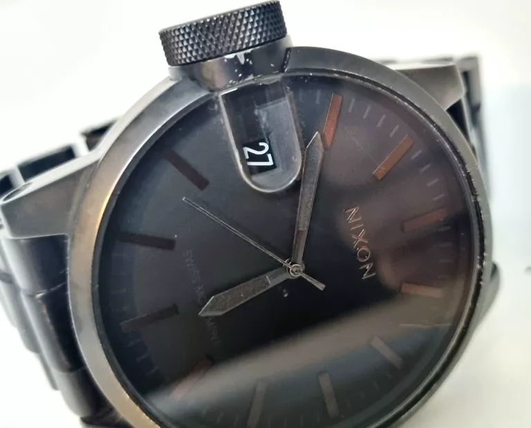 ZEGAREK NIXON CHRONICLE SS CZARNY NA BRANSOLECIE