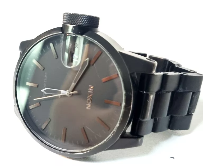 ZEGAREK NIXON CHRONICLE SS CZARNY NA BRANSOLECIE