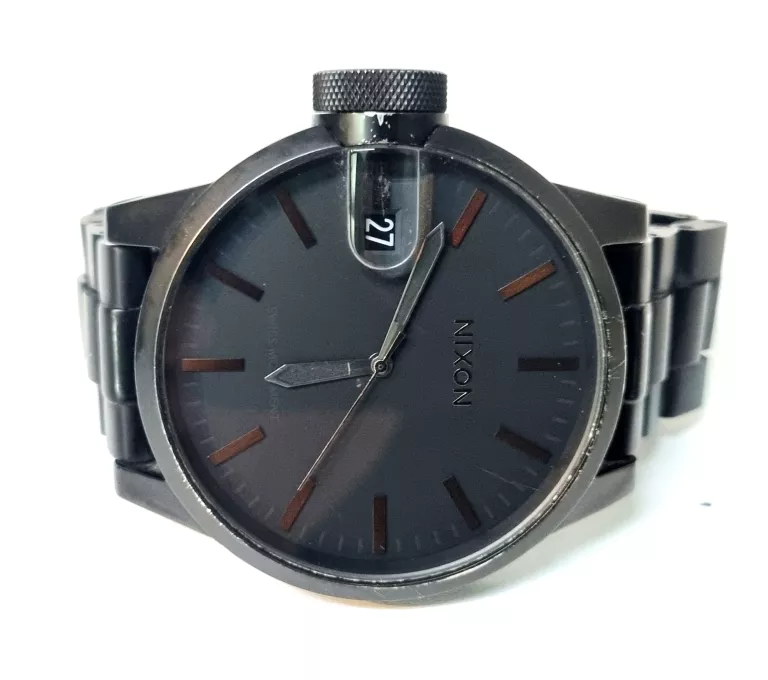 ZEGAREK NIXON CHRONICLE SS CZARNY NA BRANSOLECIE