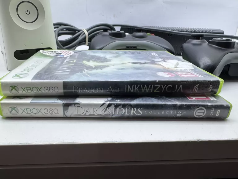 KONSOLA XBOX 360 60GB 2 PADY 2 GRY OKABLOWANIE