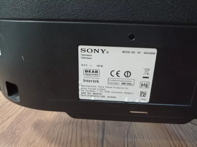 TELEWIZOR SONY KD-49XG8096