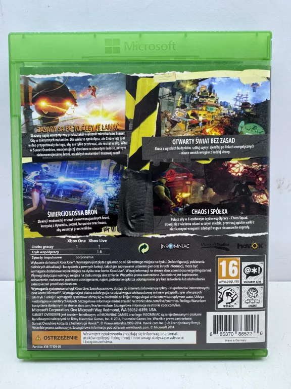 SUNSET OVERDRIVE MICROSOFT XBOX ONE