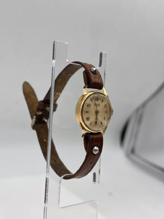 ZŁOTY ZEGRAEK VINTAGE PESAG 17 JEWELS 18K 750