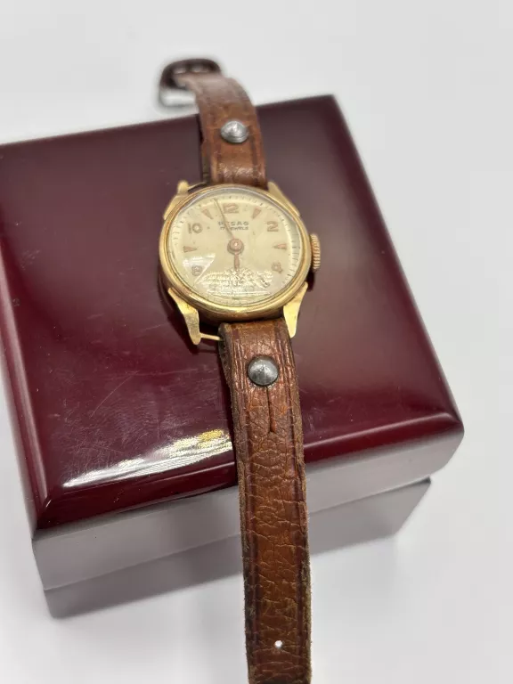 ZŁOTY ZEGRAEK VINTAGE PESAG 17 JEWELS 18K 750