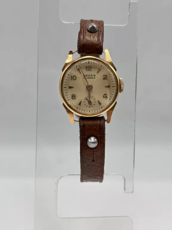 ZŁOTY ZEGRAEK VINTAGE PESAG 17 JEWELS 18K 750