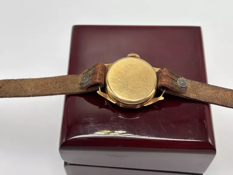 ZŁOTY ZEGRAEK VINTAGE PESAG 17 JEWELS 18K 750