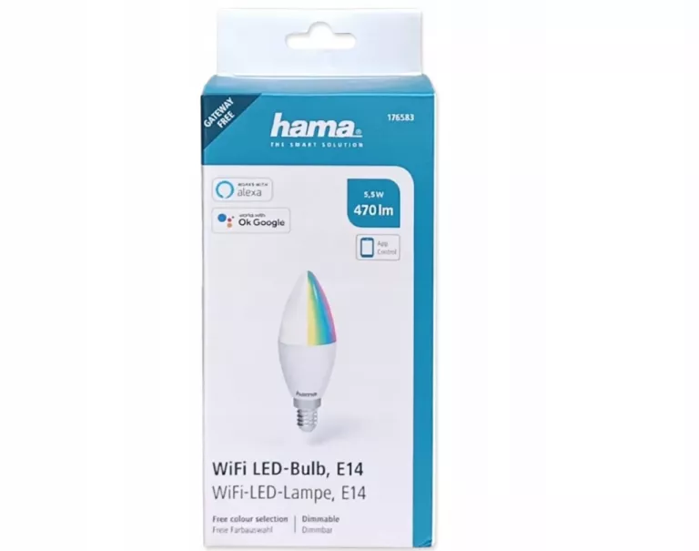 ŻARÓWKA HAMA LED RGB E14 WI-FI 5,5W 470LM