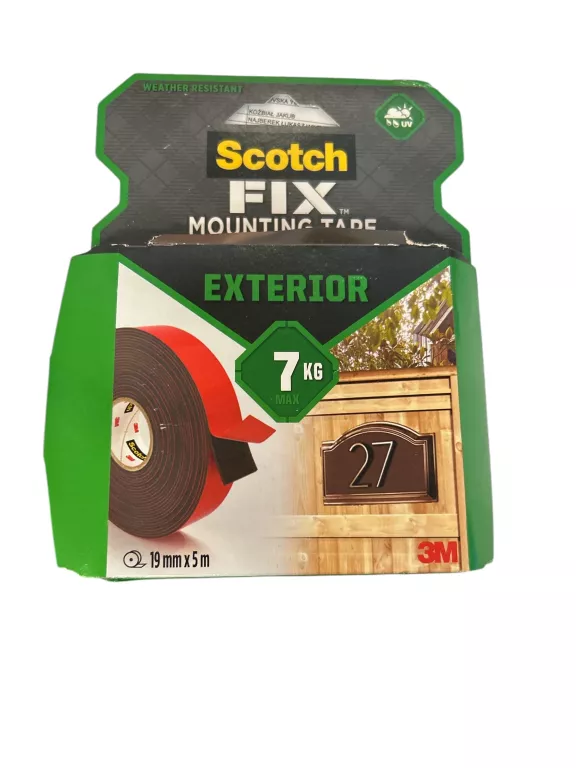 TAŚMA DWUSTRONNA SCOTCH 7 KG 19 MMX5 M EXTERIOR