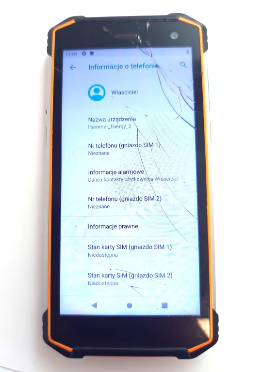 TELEFON HAMMER ENERGY 2 USZKODZONY LCD