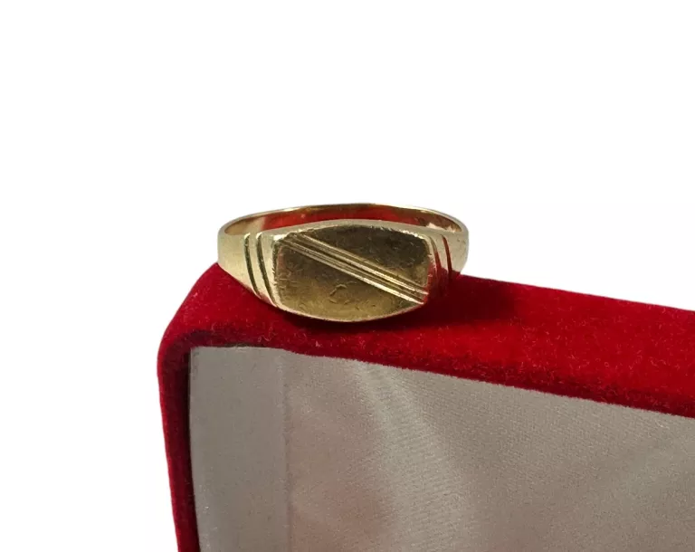 MĘSKI ZŁOTY SYGNET PRÓBY 585 / 3,43G / 23