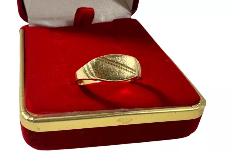 MĘSKI ZŁOTY SYGNET PRÓBY 585 / 3,43G / 23