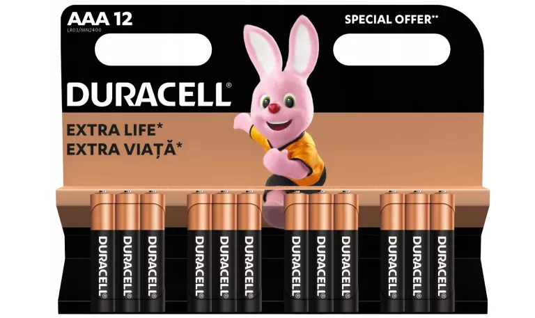 ORYGINALNE BATERIE ALKALICZNE DURACELL R6 12SZT AAA