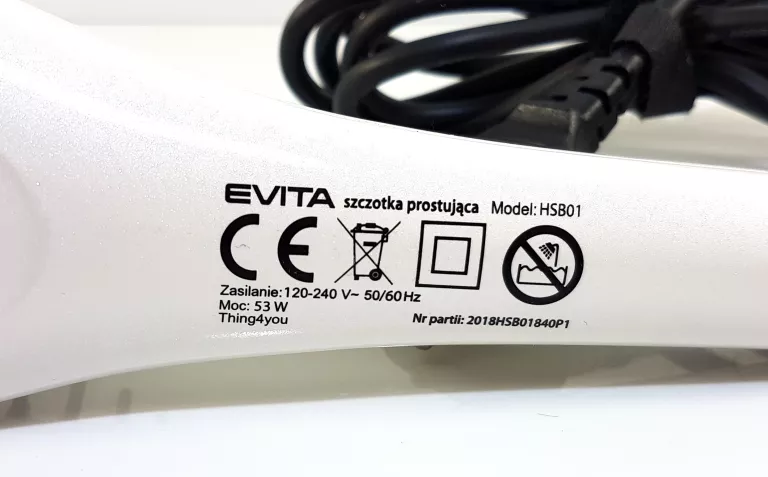 SZCZOTKA PROSTUJĄCA WŁOSY EVITA HSB01 LED REGULACJA