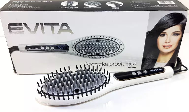 SZCZOTKA PROSTUJĄCA WŁOSY EVITA HSB01 LED REGULACJA