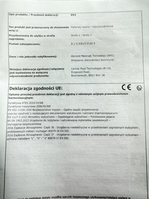 PISTOLET NATRYSKOWY DEVILBISS DV1 HVLP PLUS 1.3 BASE, 0,6 L