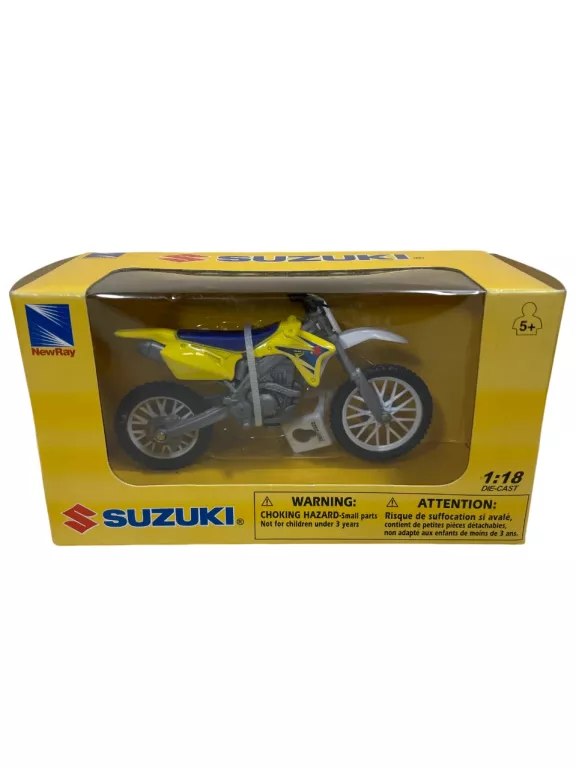 SUZUKI GSX-R600 MOTOCYKL ŚCIGACZ MODEL 1:18 ŻÓŁTY