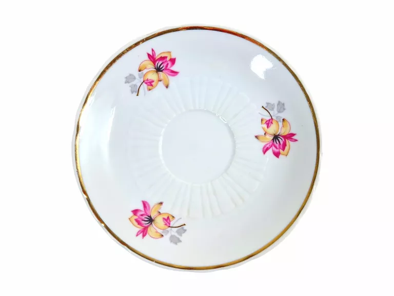 FILIŻANKA Z PODSTAWKĄ DWUOSOBOWY ZESTAW PORCELANA WŁOCŁAWEK