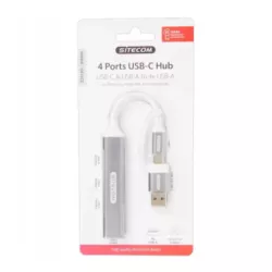 HUB USB-C & USB-A DO 4 X USB-A SITECOM DO WINDOWS, APPLE MAC & CHROMEBOOKS