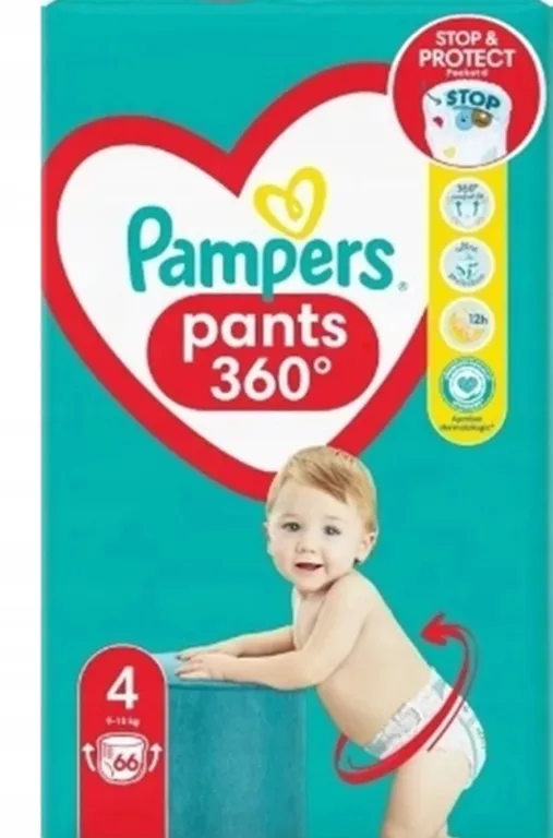 PIELUCHOMAJTKI PAMPERS PANTS 4 66SZT.