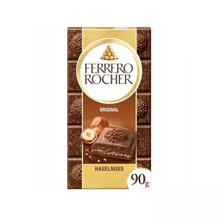 CZEKOLADA MLECZNA Z ORZECHAMI FERRERO ROCHER ORIGINAL 90 G