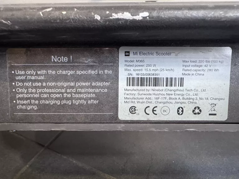 HULAJNOGA ELEKTRYCZNA XIAOMI M365 250 W