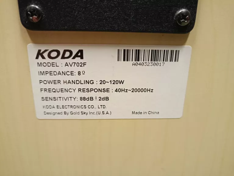 KOLUMNY KODA AV 702 F