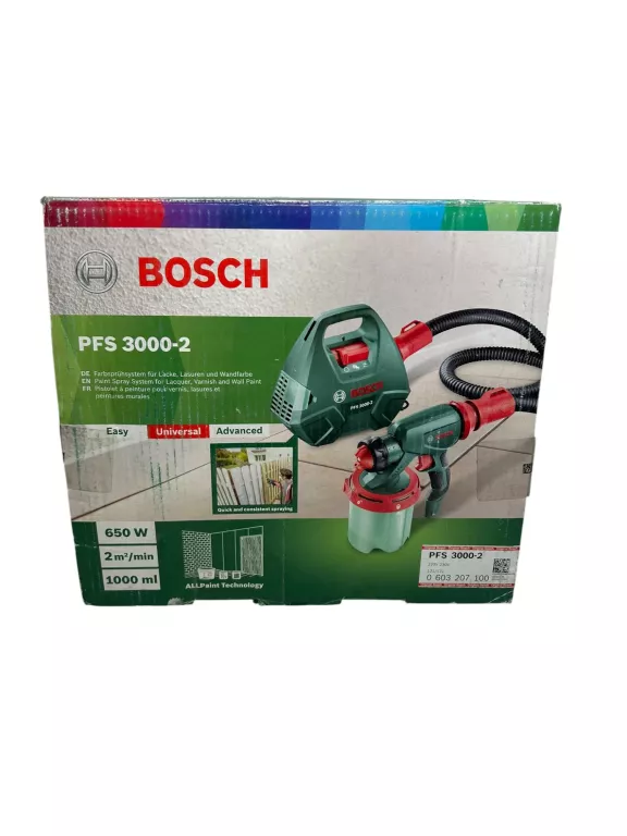 PISTOLET MALARSKI NATRYSKOWY BOSCH PFS 3000-2 650W SYSTEM DO MALOWANIA