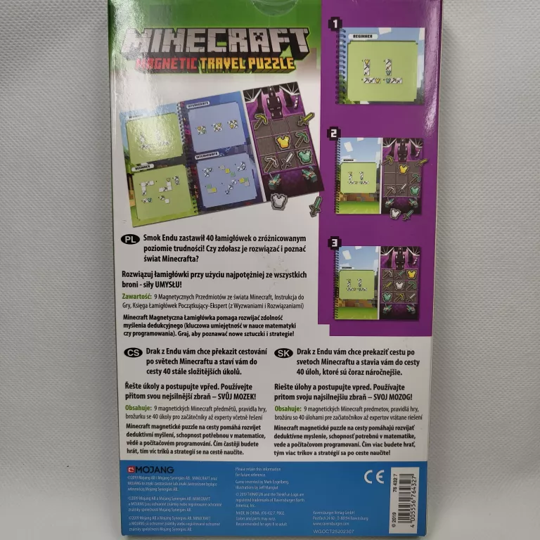 GRA PLANSZOWA MINECRAFT: MAGNETIC TRAVEL PUZZLE