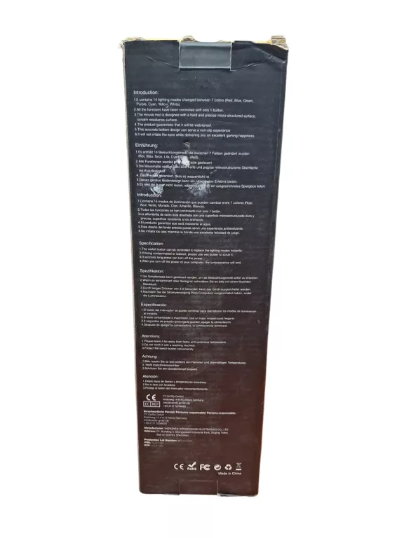 PODKŁADKA POD MYSZ KLAWIATURĘ WOTEK GAMING RGB LED