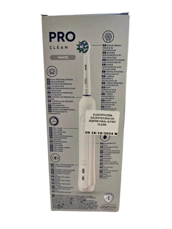 ELEKTRYCZNA SZCZOTECZKA DO ZEBÓW ORAL-B PRO CLEAN