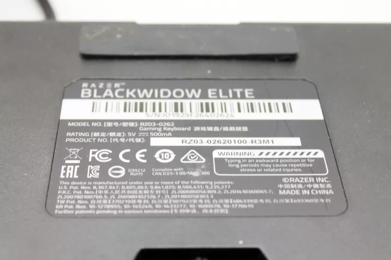 KLAWIATURA RAZER BLACKWIDOW ELITE RZ03-0262