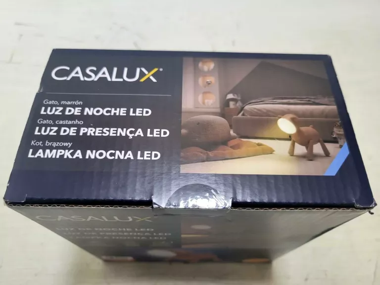 LAMPKA NOCNA LED BRĄZOWY KOT CASALUX POLECAM!