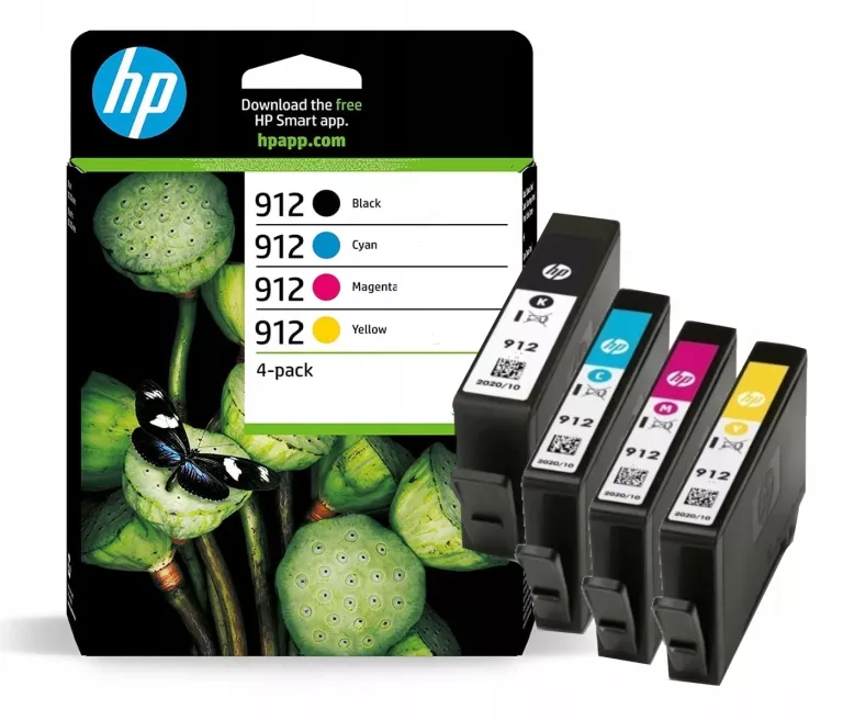 ZESTAW TUSZÓW HP 912 CMYK 4-PACK CZARNY NIEBIESKI PURUROWY ŻÓŁTY