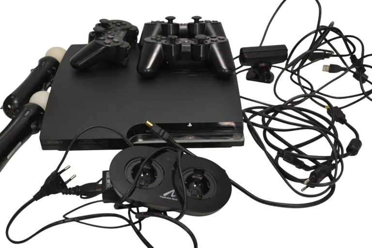 KONSOLA PS3, MOVE, 3 PADY OKABLOWANIE