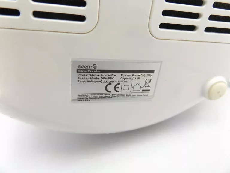ULTRADŹWIĘKOWY NAWILŻACZ POWIETRZA DEERMA F600 5L