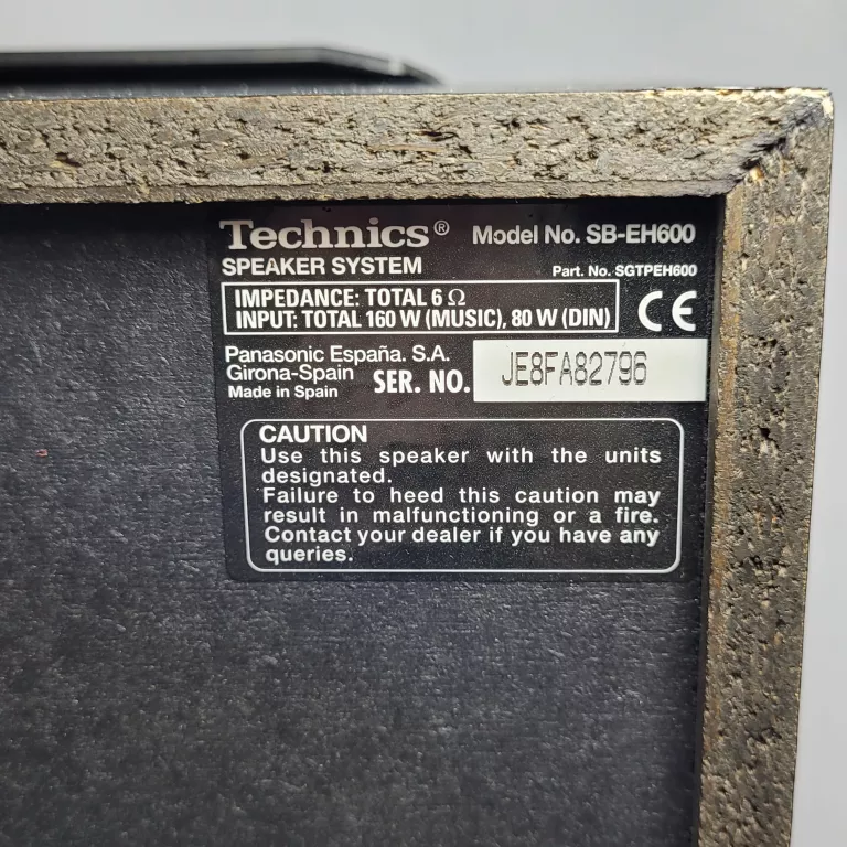 WIEŻA TECHNICS Z KOREKTOREM PLUS GŁOŚNIKI