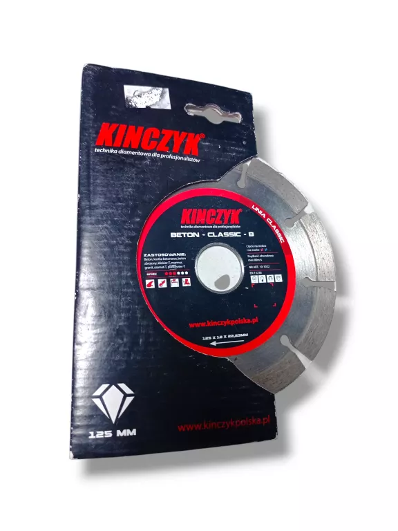 TARCZA DIAMENTOWA KINCZYK CLASSIC B 125X12X22,23MM