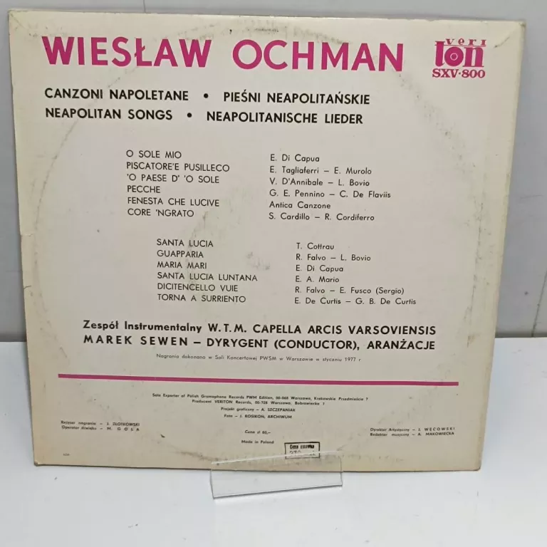 PŁYTA WINYLOWA WIESŁAW OCHMAN