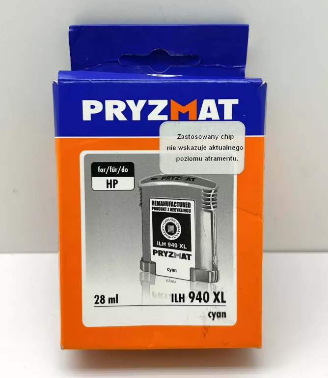 PRYZMAT TUSZ DO HP CYAN ILH 940 XL 28ML
