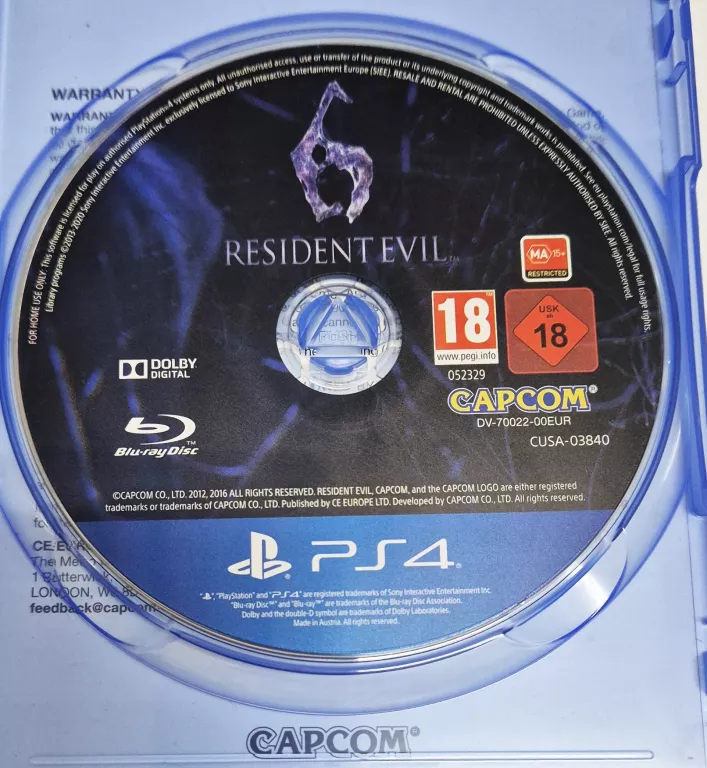 GRA  PS4  RESIDENT EVIL 6