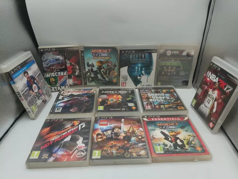 GRY NA PS3 ZESTAW 12 SZTUK GTA V, RATCHET CLANK, NEED FOR SPEED INNE!!!
