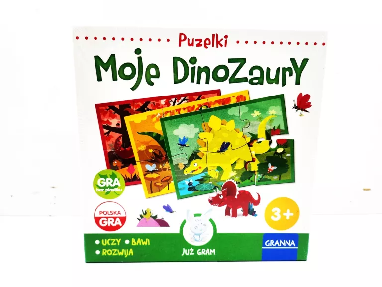 GRA PLANSZOWA GRANNA JUŻ GRAM: MOJE DINOZAURY - PUZELKI