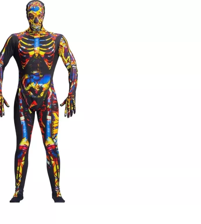 STRÓJ SZKIELET DLA DOROSŁYCH L HALLOWEEN HORROR KOSTIUM ROZMIAR XXL