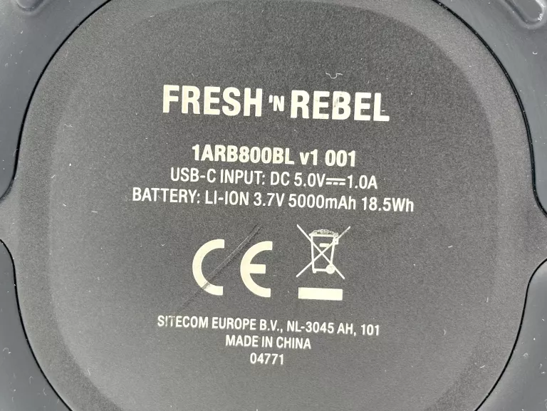 GŁOŚNIK PRZENOŚNY FRESH N REBEL XL 24W 1ARB800BL USB-C LED CZARNY