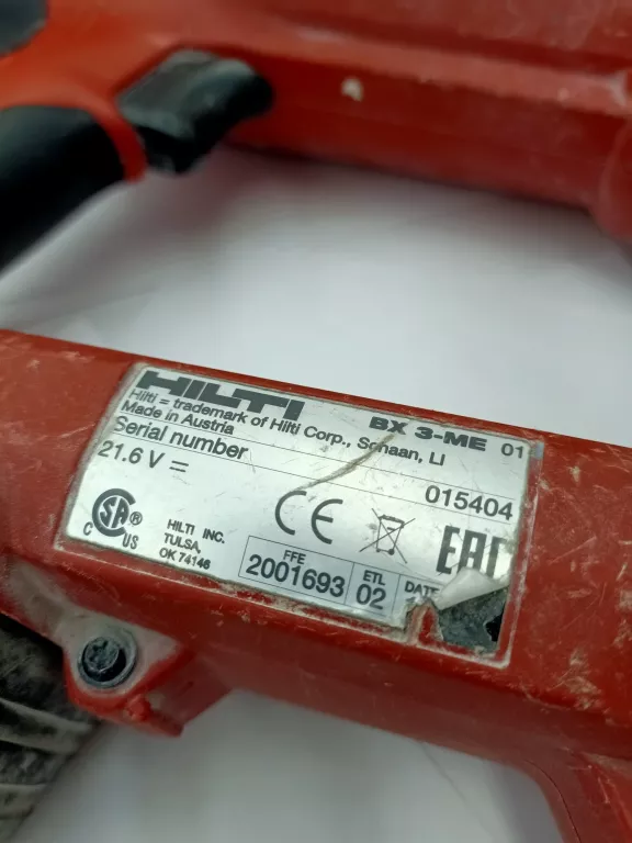 GWOŹDZIARKA OSADZAK HILTI BX 3-ME Z ŁADOWARKĄ