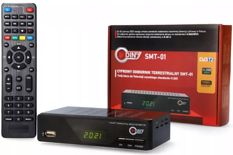 TUNER DVB-T2/HEVC ODIN SMT-01/ZADBANY/OKAZJA!