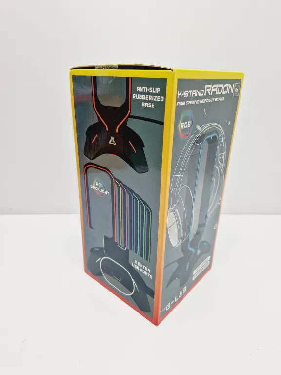 G-LAB K-STAND RADON STOJAK NA SŁUCHAWKI PODŚWIETLENIE RGB USB 2X 2.0
