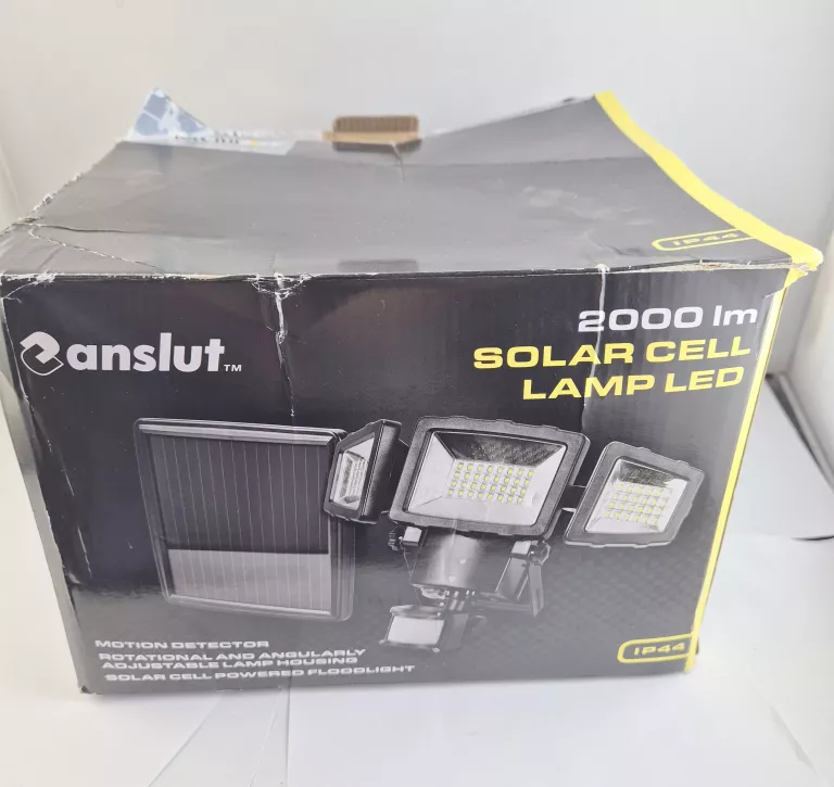 POTRÓJNA LAMPA LED SOLARNA ANSLUT 2000LM